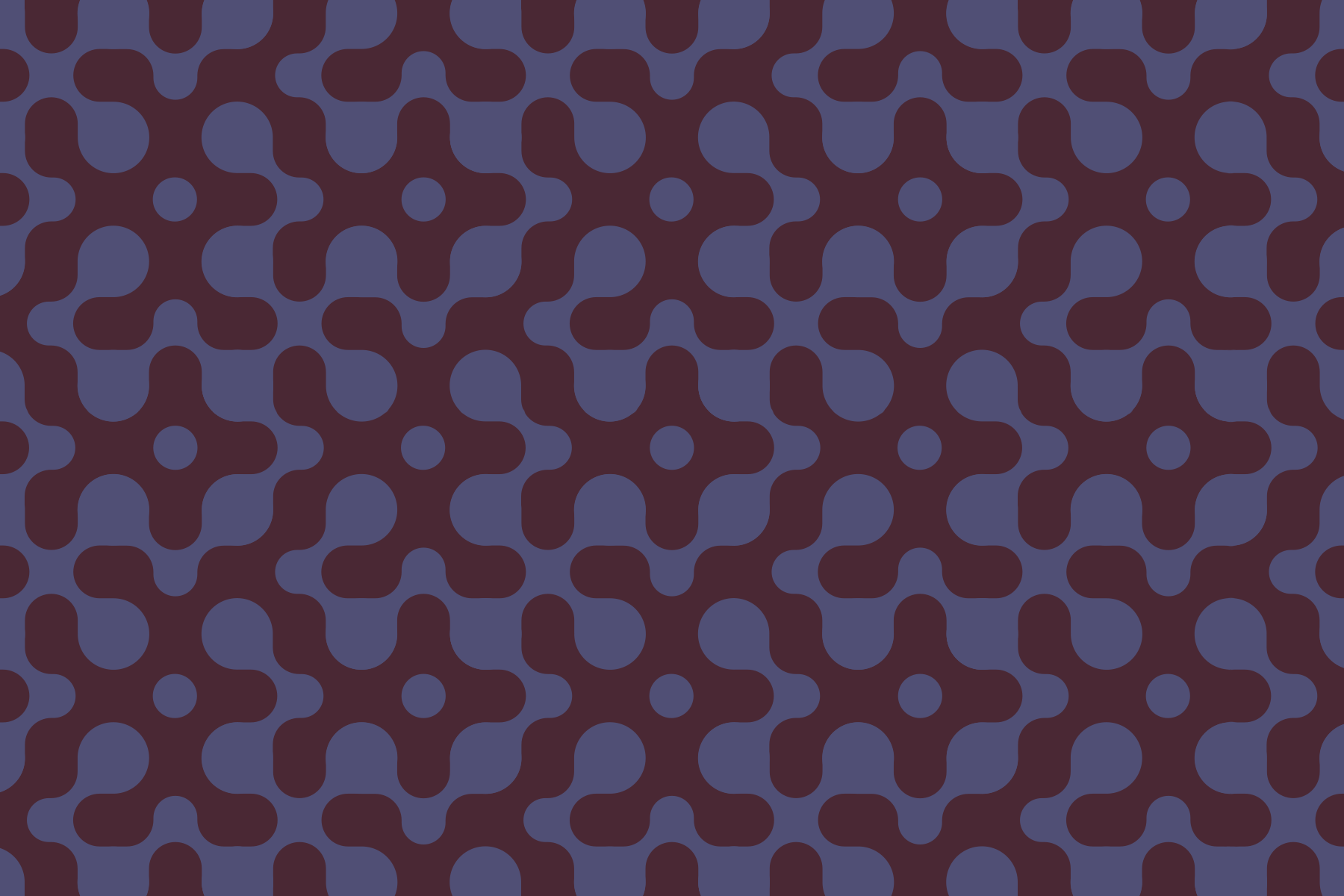 Hippocampus pattern (funky connected cross fish) in Nightshade (dark wine purple and deep periwinkle blue)