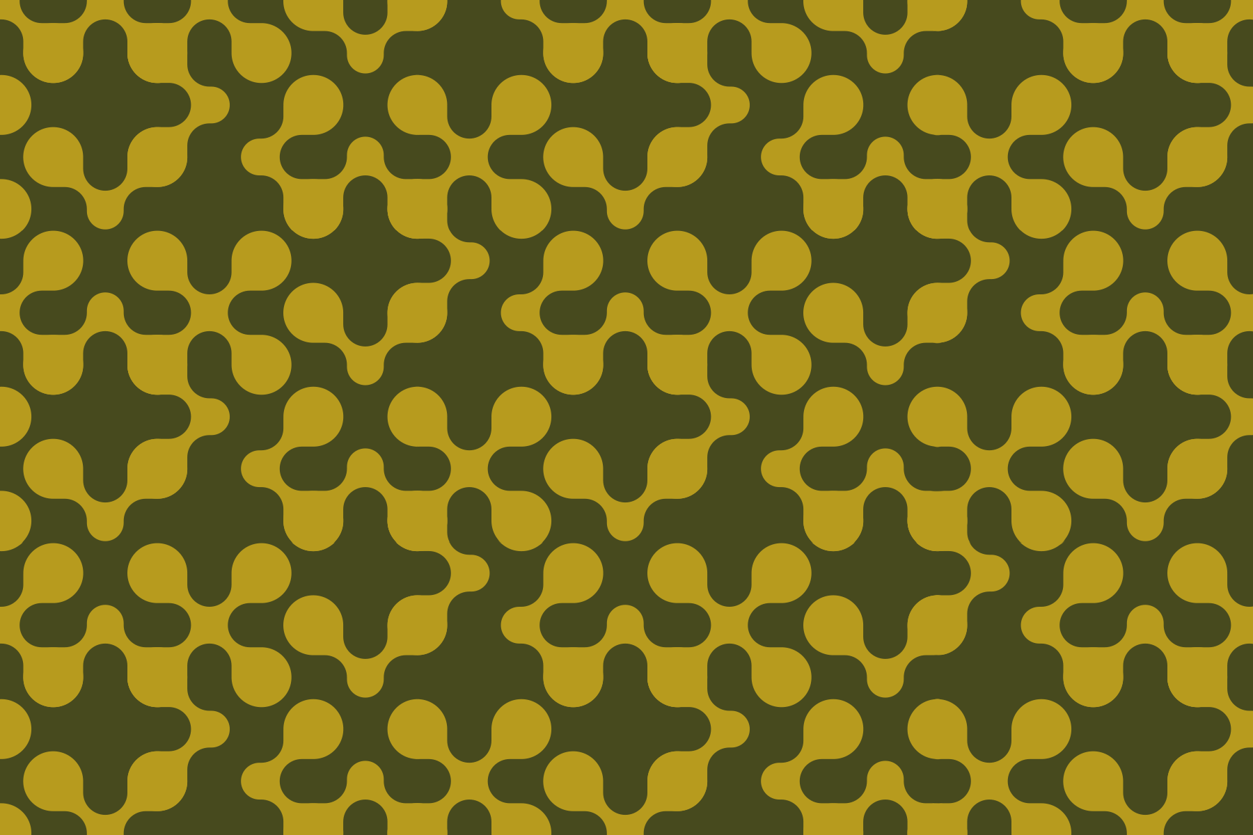 Medulla pattern (disconnected globular shapes in a cross pattern) in Rose's carpet (dark green and bright avocado green)